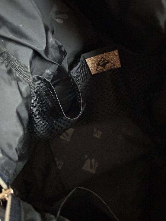 LUBUNNY Korea Navy Blue Gold Foldable Mini Backpack Waterproof with Side Pockets main image 7